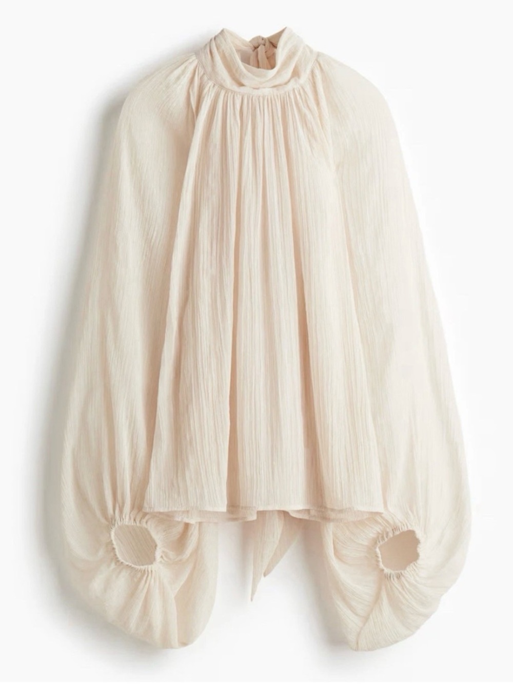 H&M Edition A/W 2025 Tie-Neck Blouse (Powder Pink) Sz S. Sold Out RARE